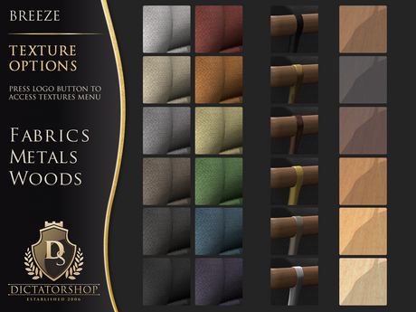 Second Life Marketplace - [Ds] Breeze - Loveseat 3pc Pack PG